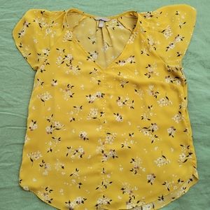 H&M Yellow Floral Blouse